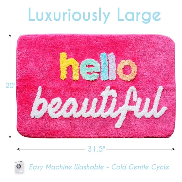 Hello Beautiful Bath Mat - Picture 3 of 6